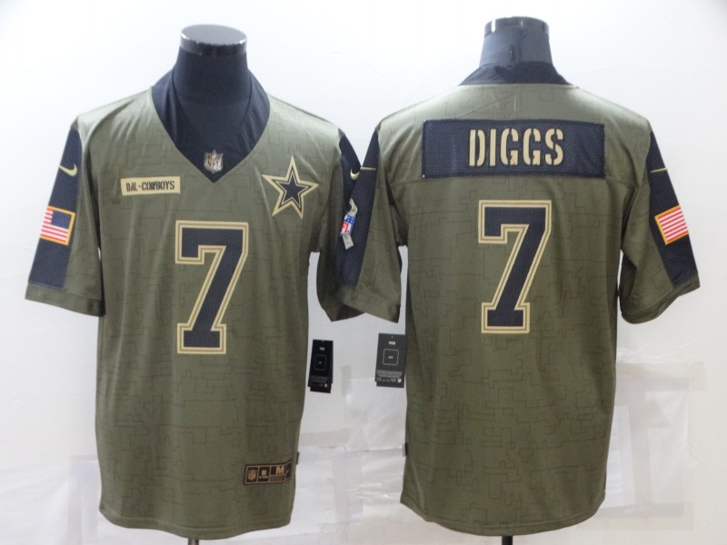 Men's Dallas Cowboys Trevon Diggs #7 Brown Jersey